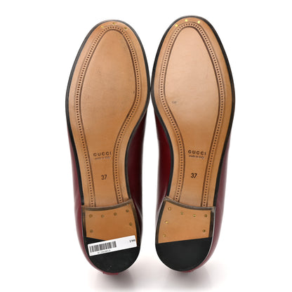 Gucci Betis Glamour Calfskin Womens Jordaan Loafers 37 Rosso Ancora 6 of 14