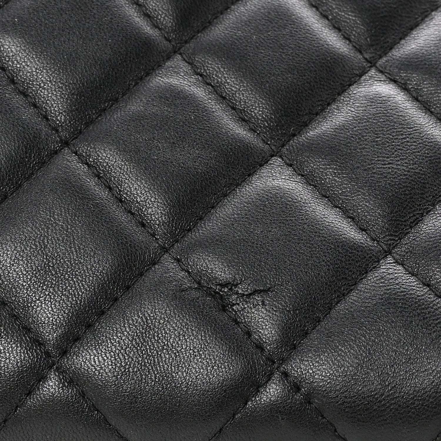 Chanel Lambskin Quilted Large Flap Cosmetic Case Black 20 of 20