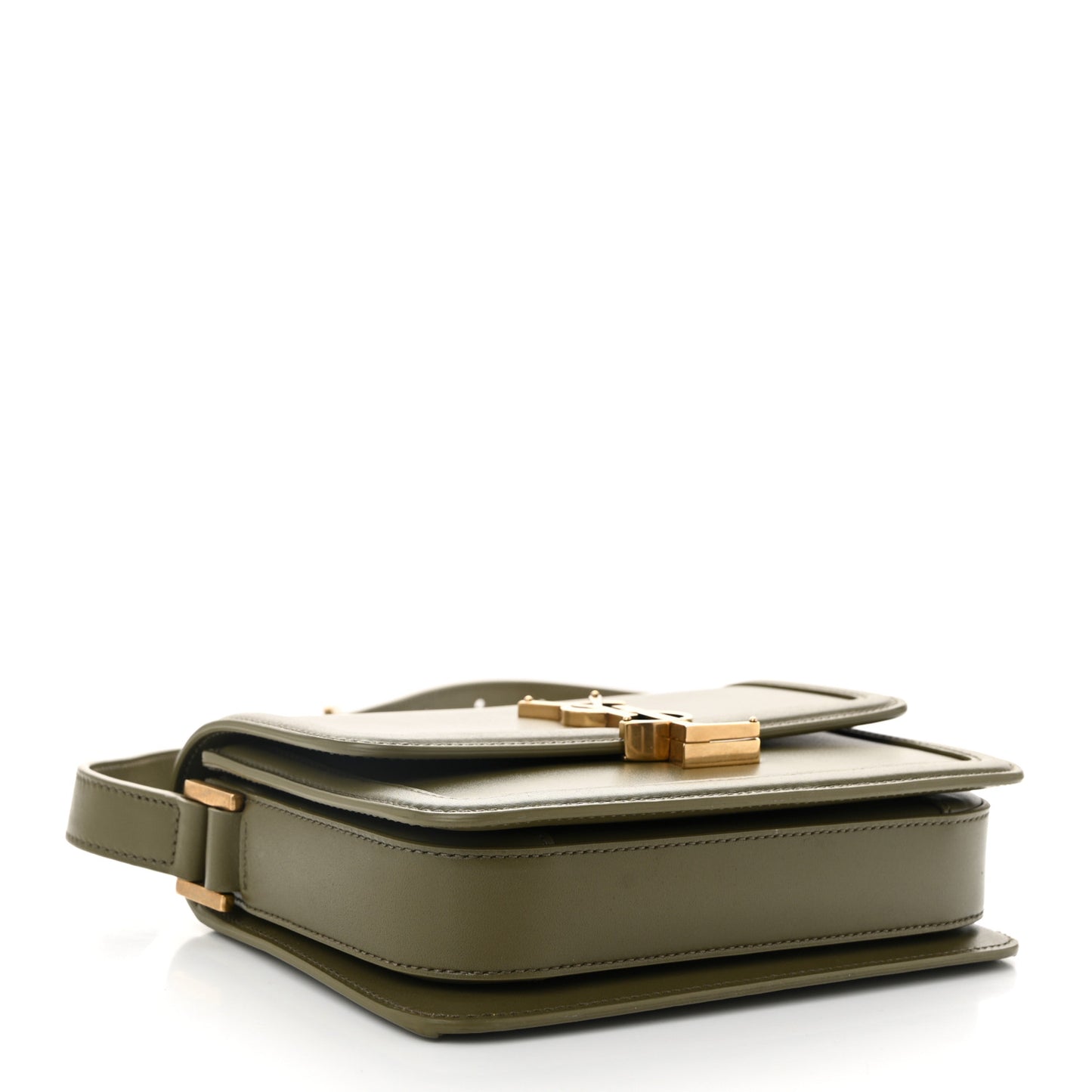 Smooth Calfskin Small Solferino Satchel Vert Khaki