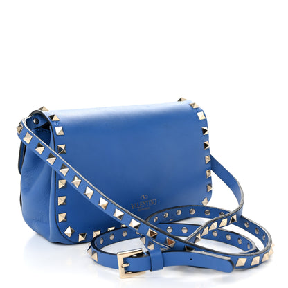 Valentino Garavani Vitello Mini Rockstud Flap Saddle Crossbody Bag Parrot 3 of 10