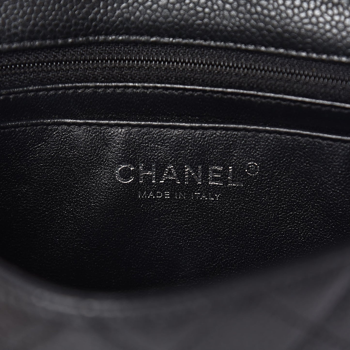 Caviar Quilted Mini Rectangular Flap Black