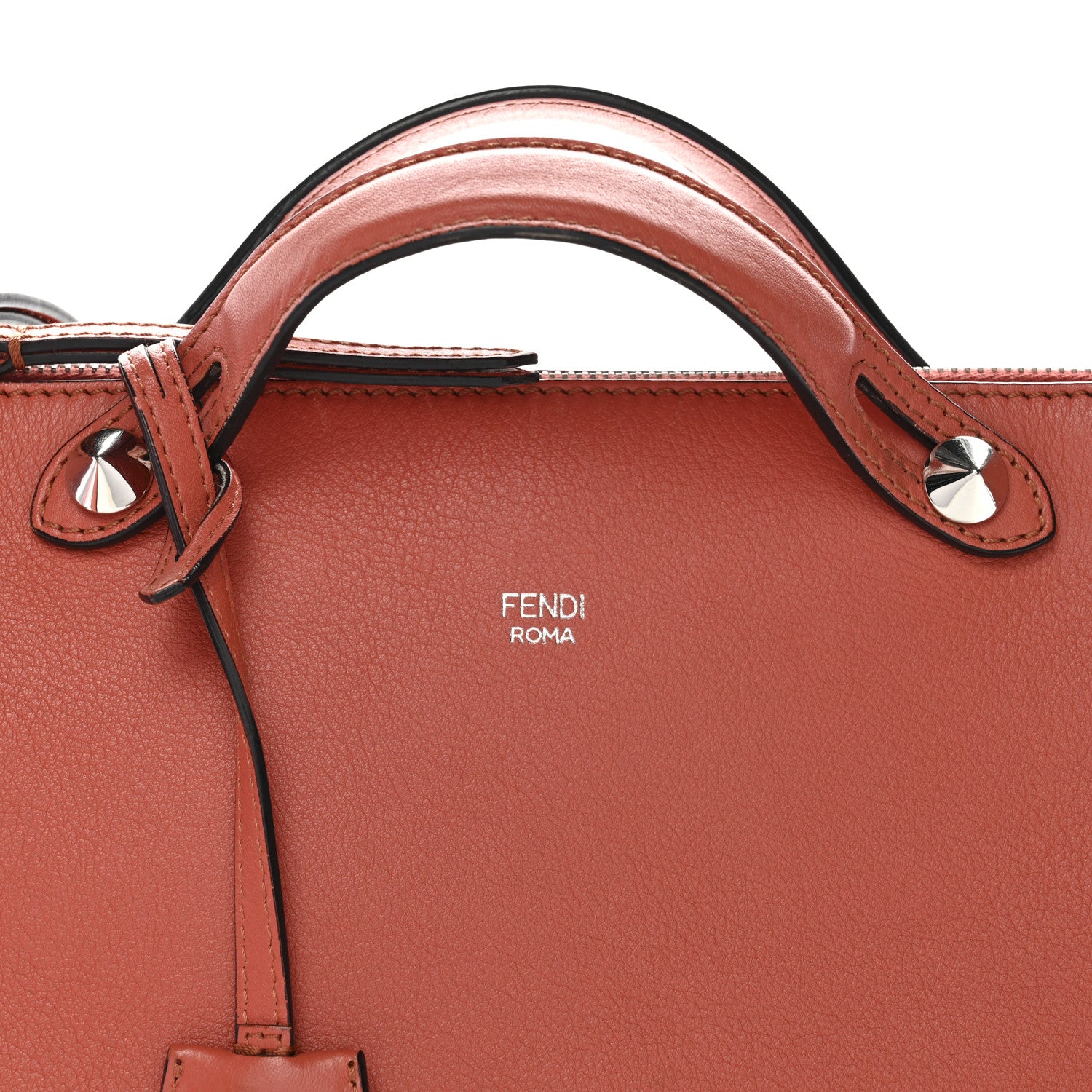 Fendi Vitello Dolce Medium By The Way Boston Bag Bloody Mary 8 of 11
