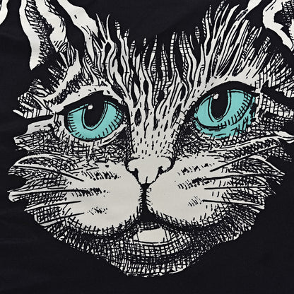 Gucci Silk Mystic Cat Square Scarf Black 5 of 5