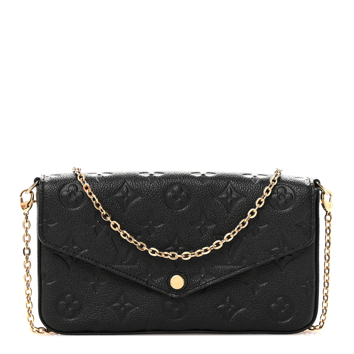 Louis Vuitton Empreinte Pochette Felicie Chain Wallet Black 1 of 12