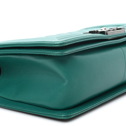 Chanel Lambskin Quilted Medium Boy Flap Green 9 of 10