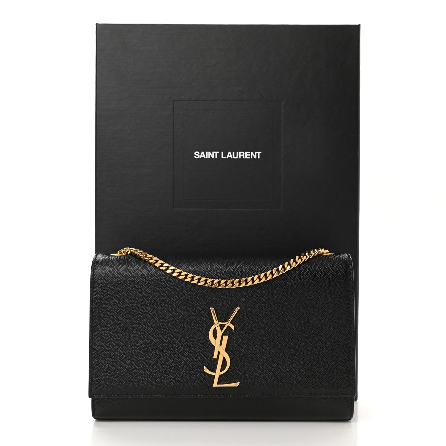 Grain De Poudre Medium Classic Monogram Kate Satchel Black