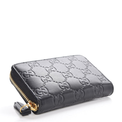 Gucci Guccissima Zip Around Card Case Black 4 of 6
