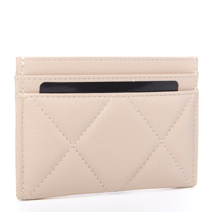 Chanel Goatskin Quilted 19 Card Holder Beige 2 of 7