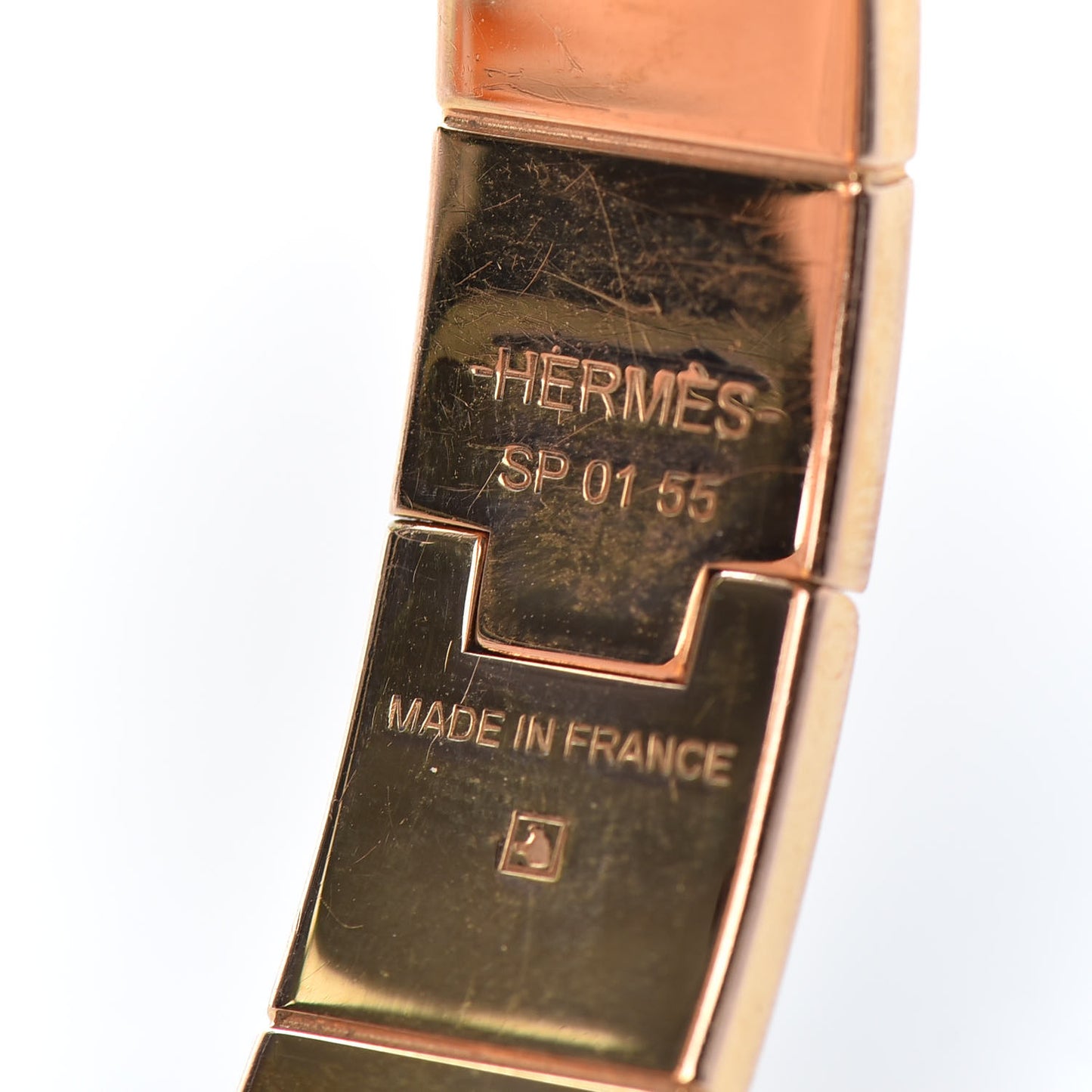 Enamel Printed Narrow Balades Equestres Positif Negatif Hinged Bracelet M Black
