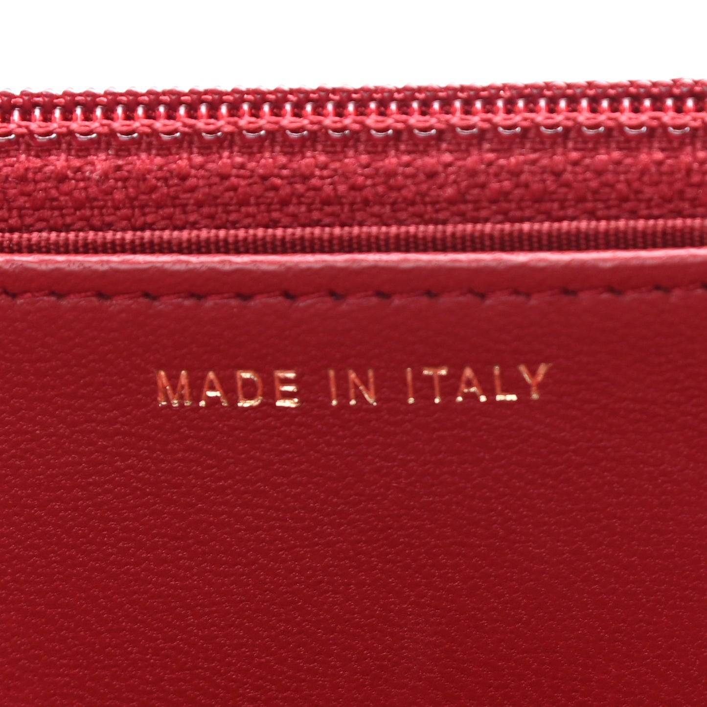 Lambskin Quilted Trendy CC Wallet On Chain WOC Red