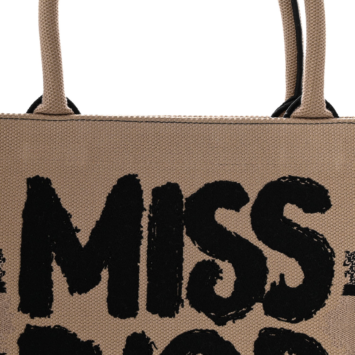 Christian Dior Canvas Embroidered Medium Miss Dior Graffiti Book Tote Beige Multicolor 8 of 10
