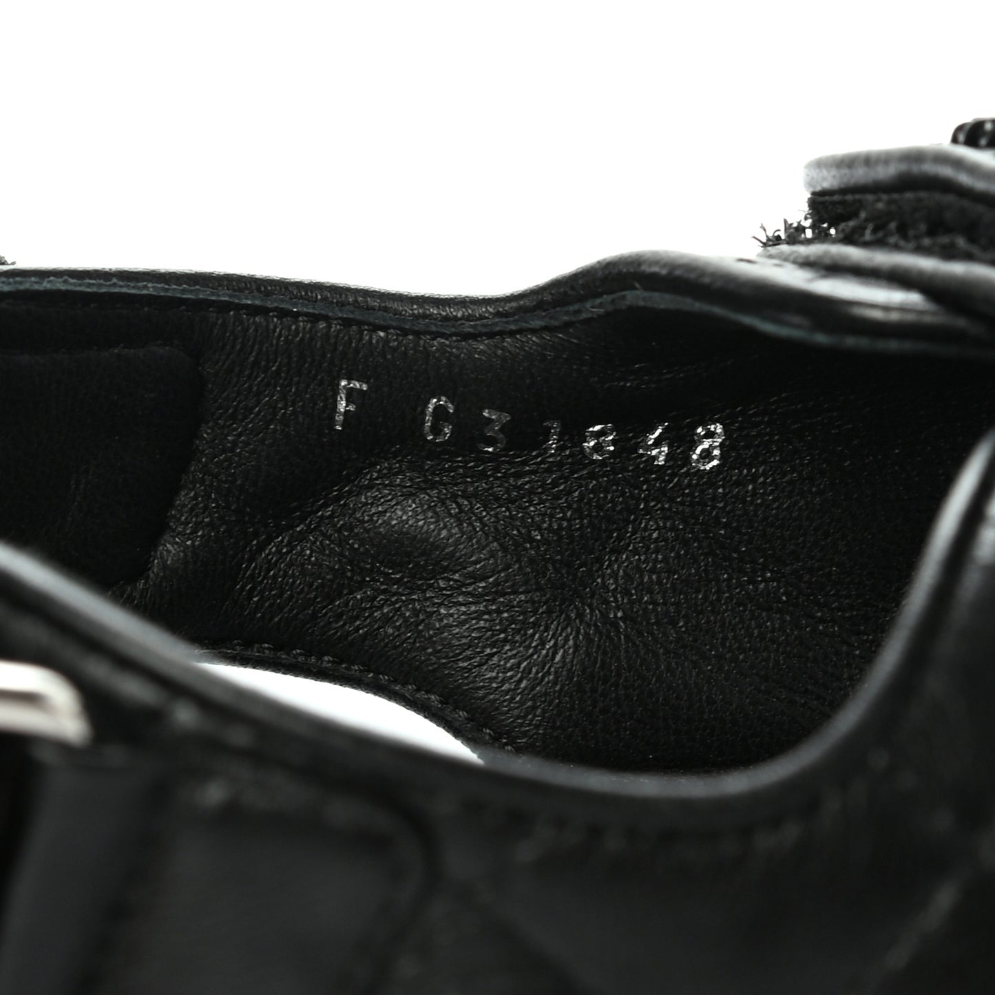 Lambskin Quilted Velcro Dad Sandals 37 So Black
