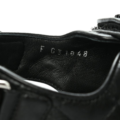 Chanel Lambskin Quilted Velcro Dad Sandals 37 So Black 8 of 10