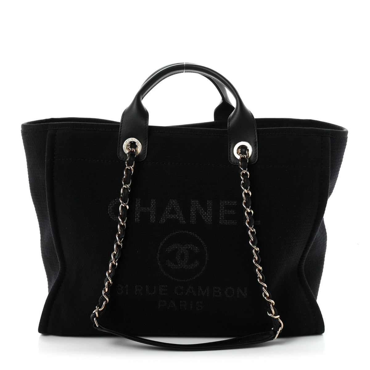 Mixed Fibers Medium Deauville Tote Black