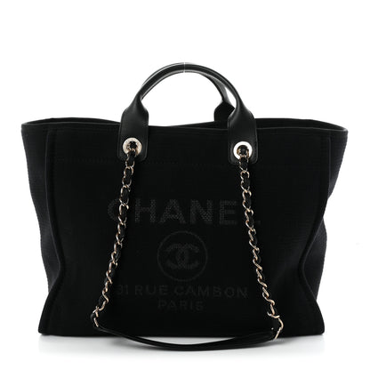 Chanel Mixed Fibers Medium Deauville Tote Black 1 of 21