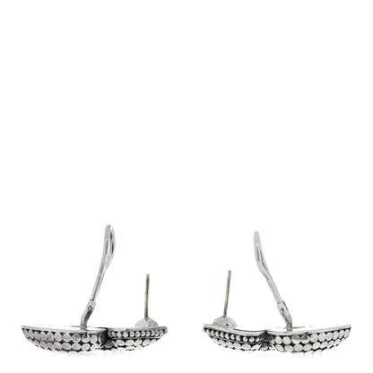 John Hardy Sterling Silver Dot Door Knocker Heart Drop Earrings 3 of 4
