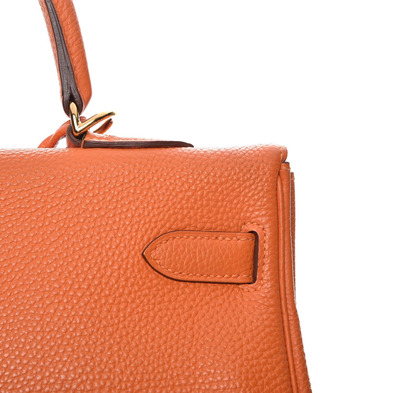 Hermes Togo Kelly Retourne 35 Orange 14 of 34