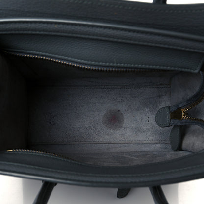 Celine Drummed Calfskin Nano Luggage Kohl 5 of 12