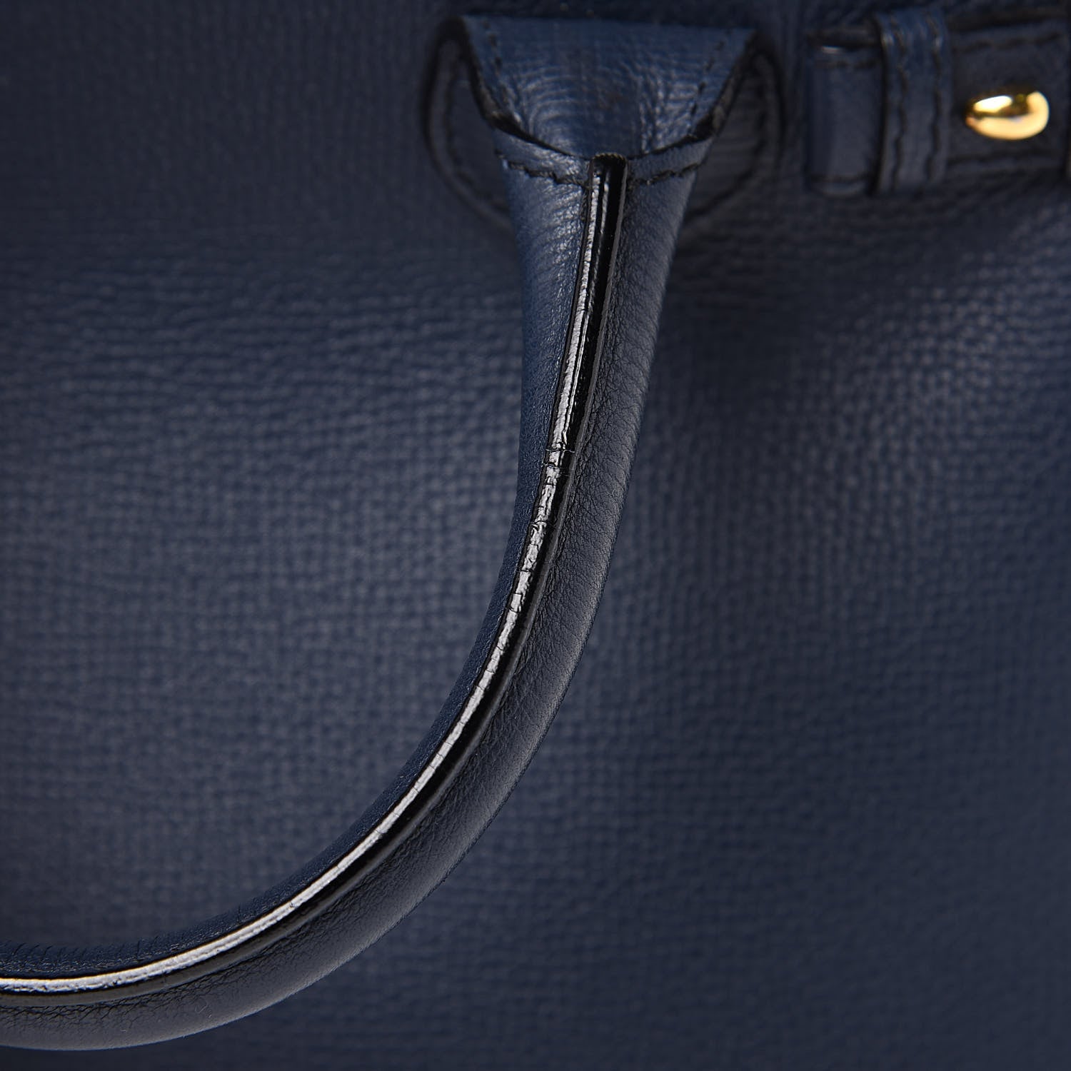 Burberry Grainy Calfskin House Check Small Banner Tote Midnight Blue 12 of 13