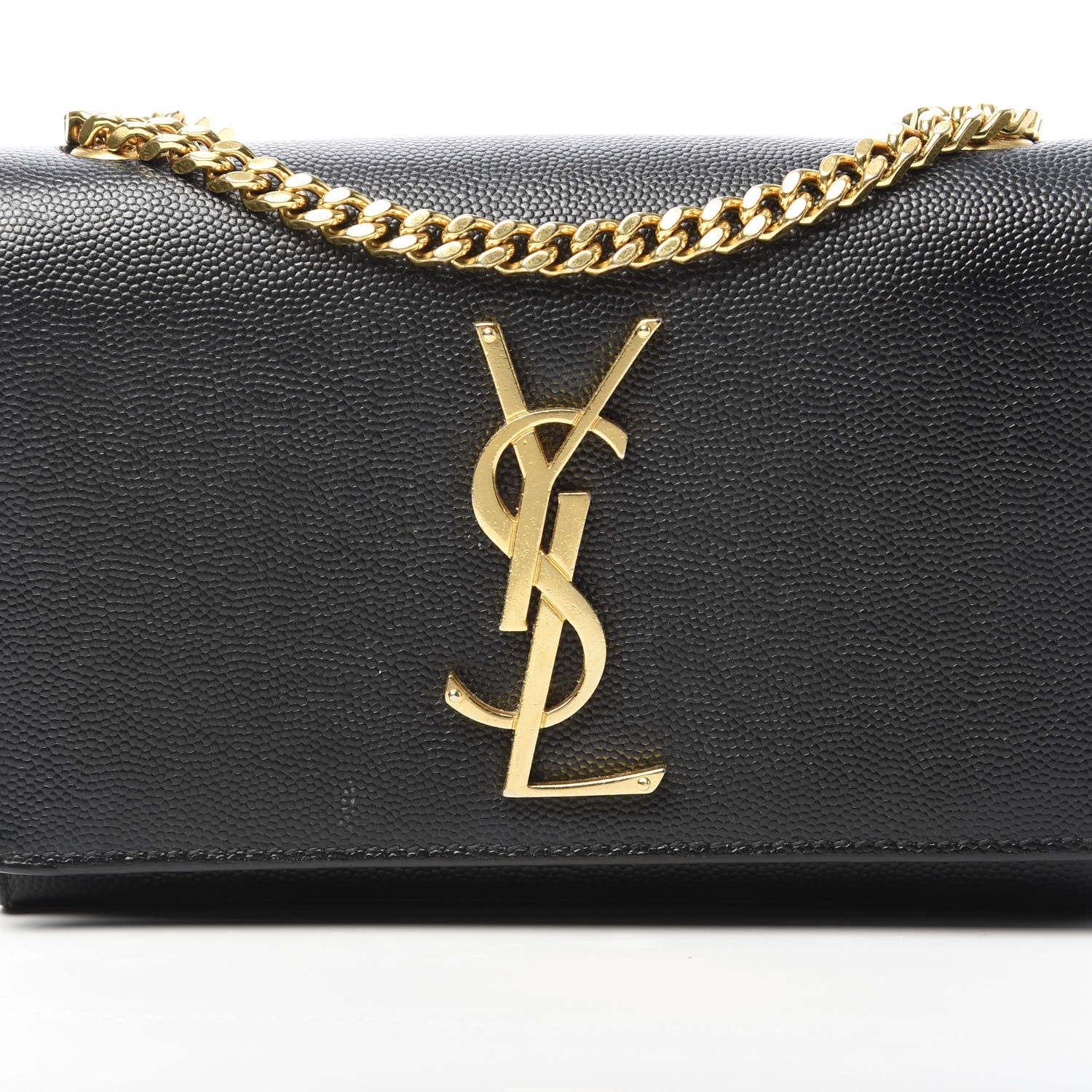 Saint Laurent Grain De Poudre Small Monogram Kate Satchel Black 8 of 10