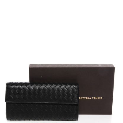 Bottega Veneta Nappa Intrecciato Continental Flap Wallet Nero Black 5 of 9