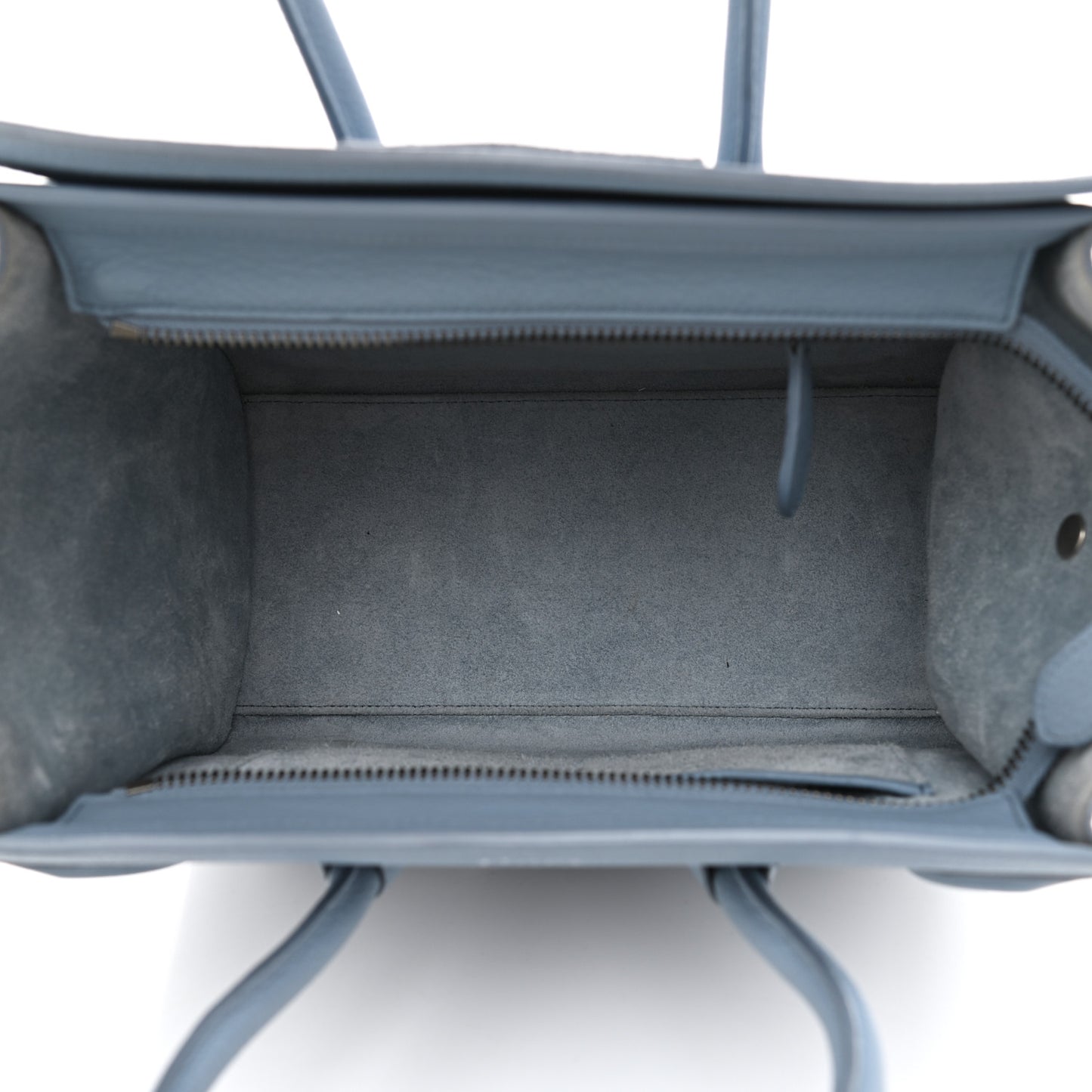 Drummed Calfskin Micro Luggage Slate