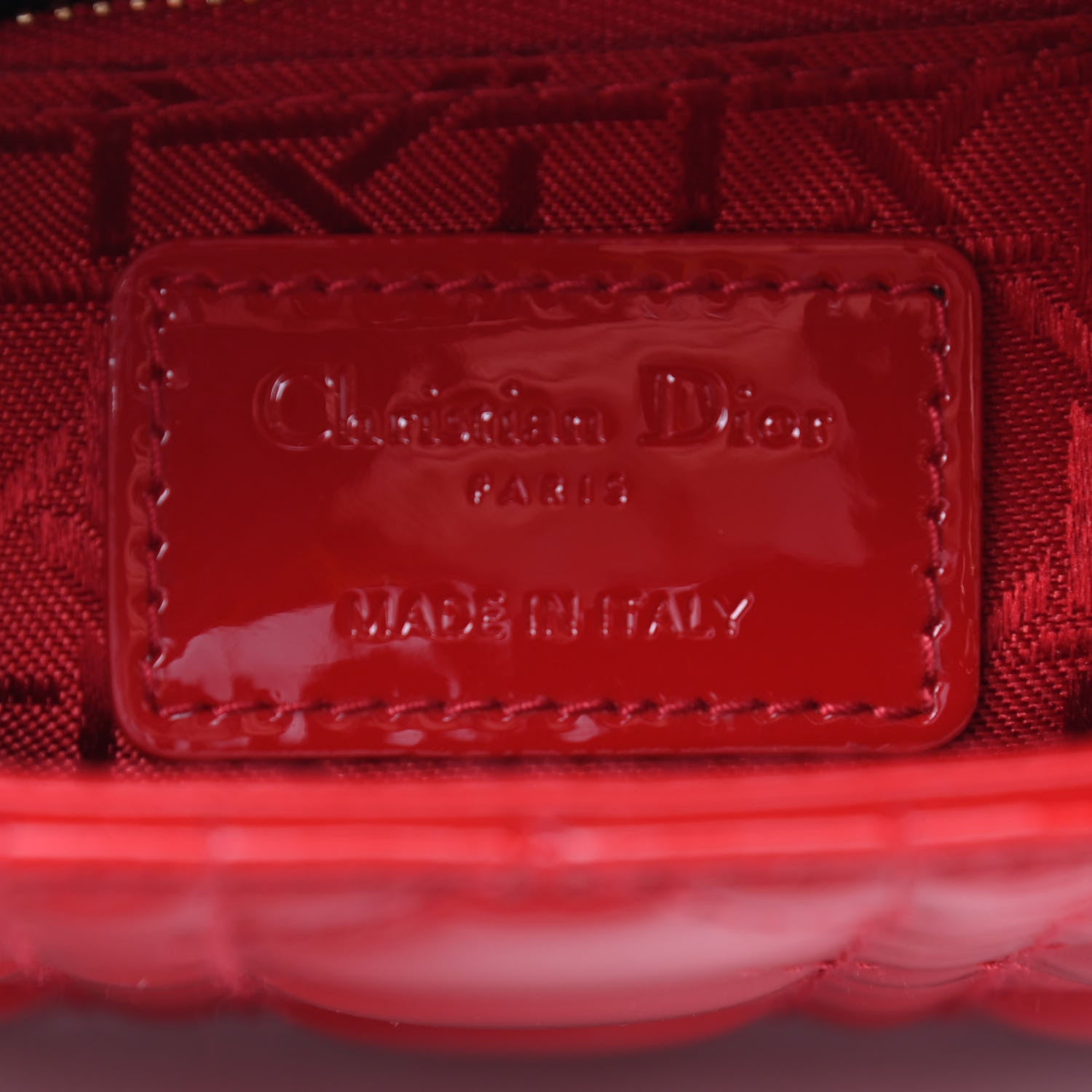 Christian Dior Patent Cannage Mini Lady Dior Red 8 of 8