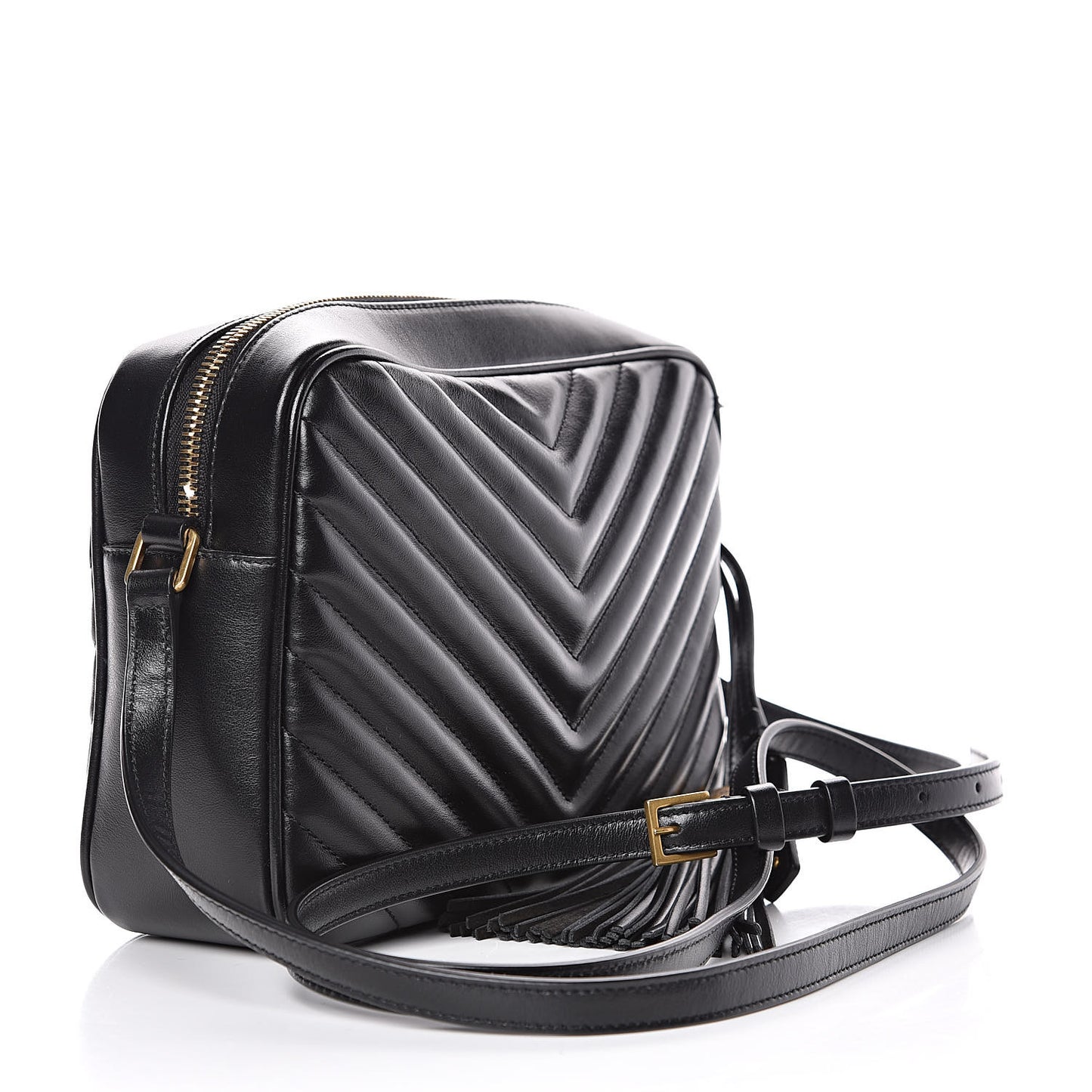 Calfskin Matelasse Monogram Lou Camera Bag Black