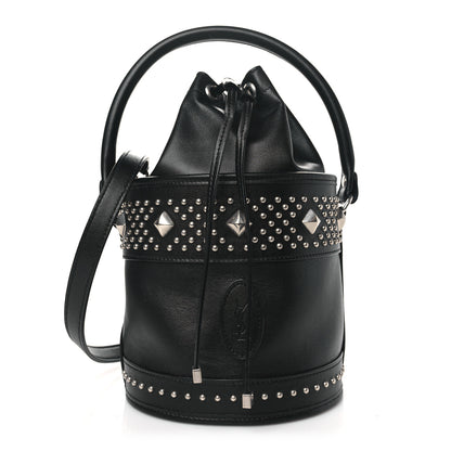 Saint Laurent Smooth Calfskin Studded Small Bahia Drawstring Bucket Bag Black 1 of 10