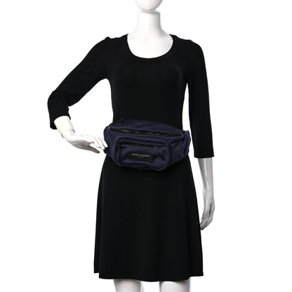 Saint Laurent Nylon Mesh SLP Belt Bag Blue 2 of 8