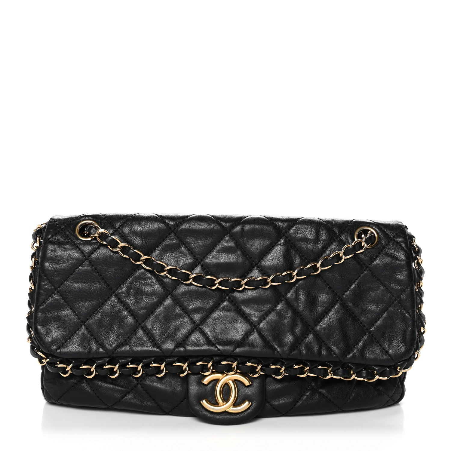 Chanel Calfskin Quilted Medium Chain Me Flap Black 1 of 10