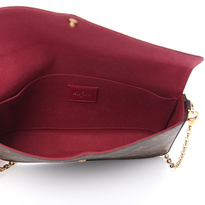 Louis Vuitton Monogram Pochette Felicie Chain Wallet Fuchsia 4 of 13