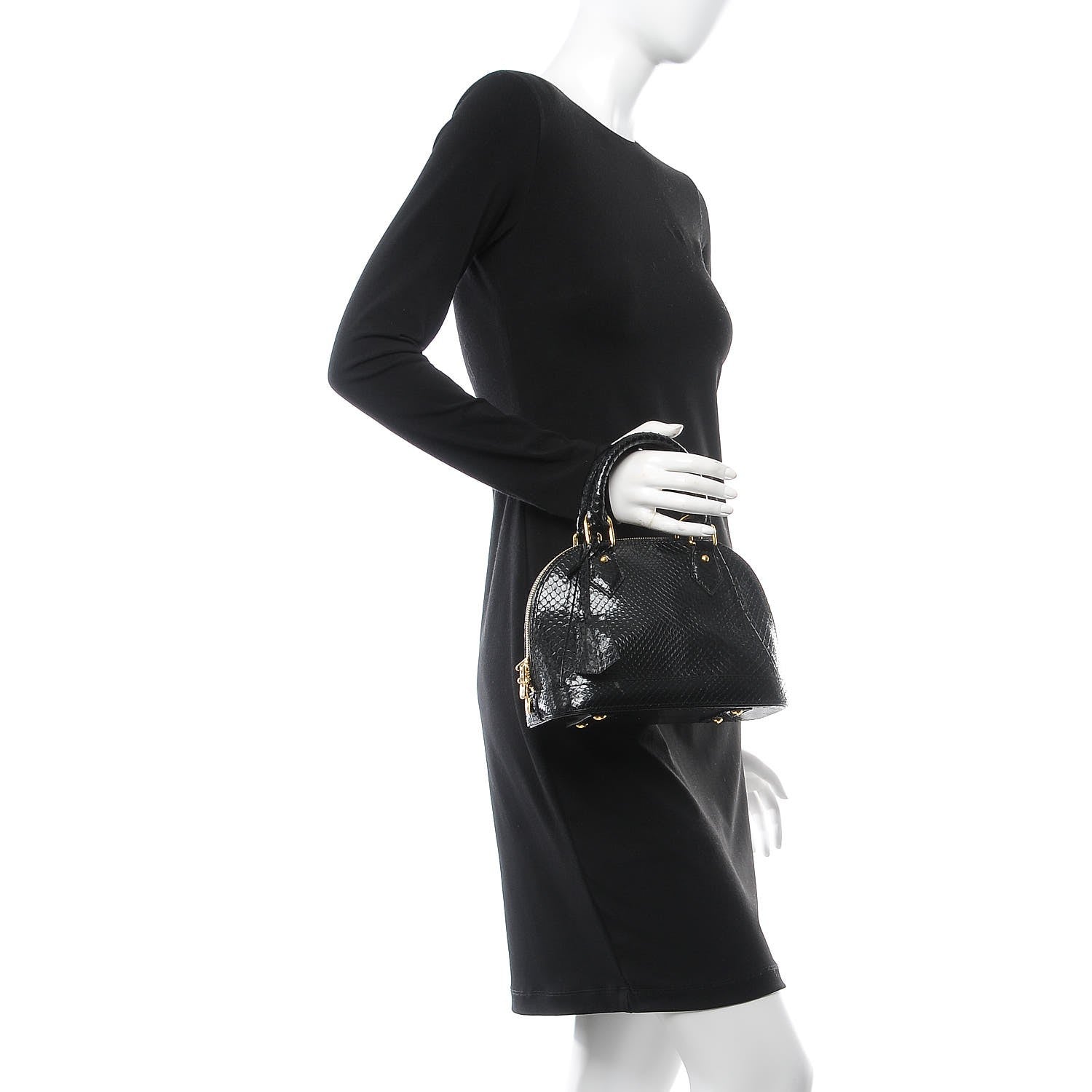 Louis Vuitton Python Alma BB Black 3 of 7