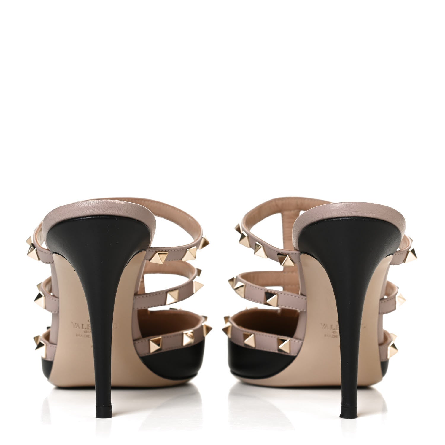 Valentino Garavani Nappa Rockstud 90mm Cage Mules 41 Black Poudre 6 of 10