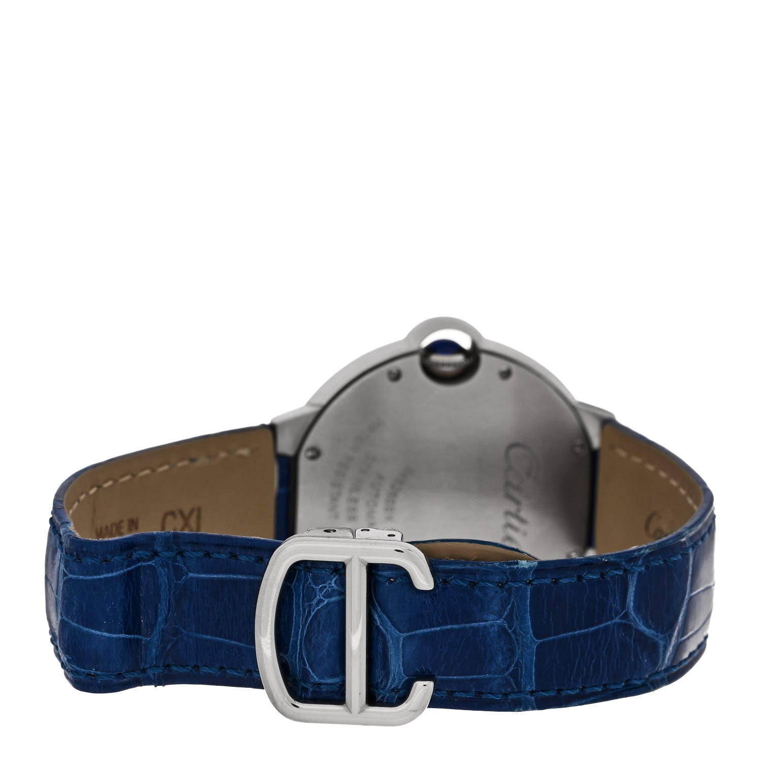 Cartier Stainless Steel Alligator 36mm Ballon Bleu De Cartier Automatic Watch Blue 2 of 4