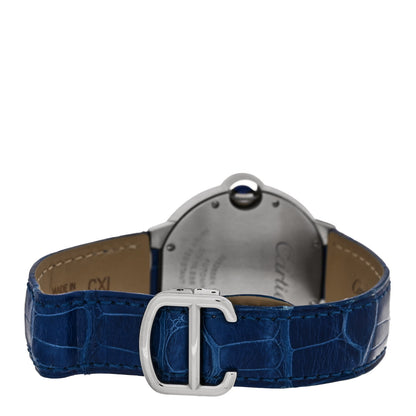 Cartier Stainless Steel Alligator 36mm Ballon Bleu De Cartier Automatic Watch Blue 2 of 4