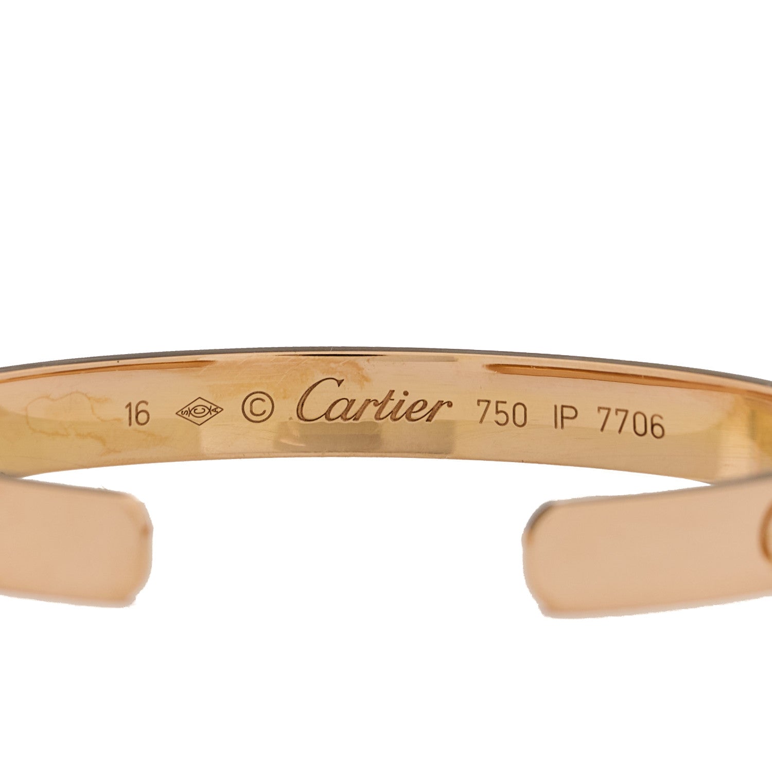Cartier 18K Pink Gold LOVE Cuff Bracelet 16 3 of 3