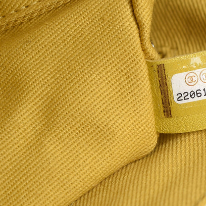 Chanel Woven Straw Raffia Large Deauville Tote Yellow 8 of 9