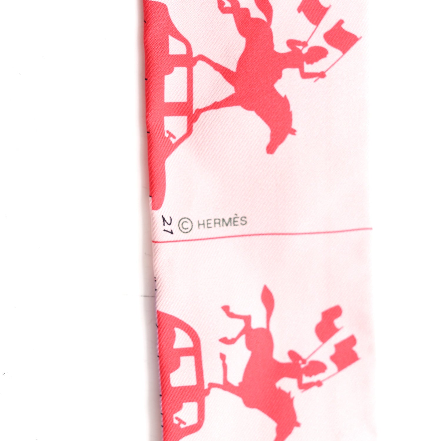 Hermes Silk Parade CG Twilly Rose Pale Marine Multicolor 3 of 4