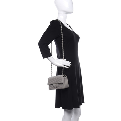 Chanel Lambskin Quilted Mini Rectangular Flap Grey 2 of 10
