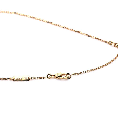 Van Cleef & Arpels 18K Yellow Gold Carnelian Vintage Alhambra Pendant Necklace 3 of 4
