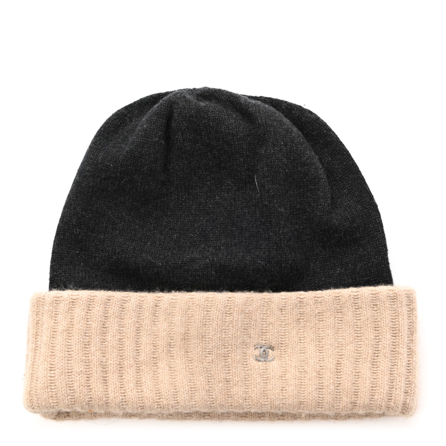 Cashmere CC Beanie Hat Grey Beige