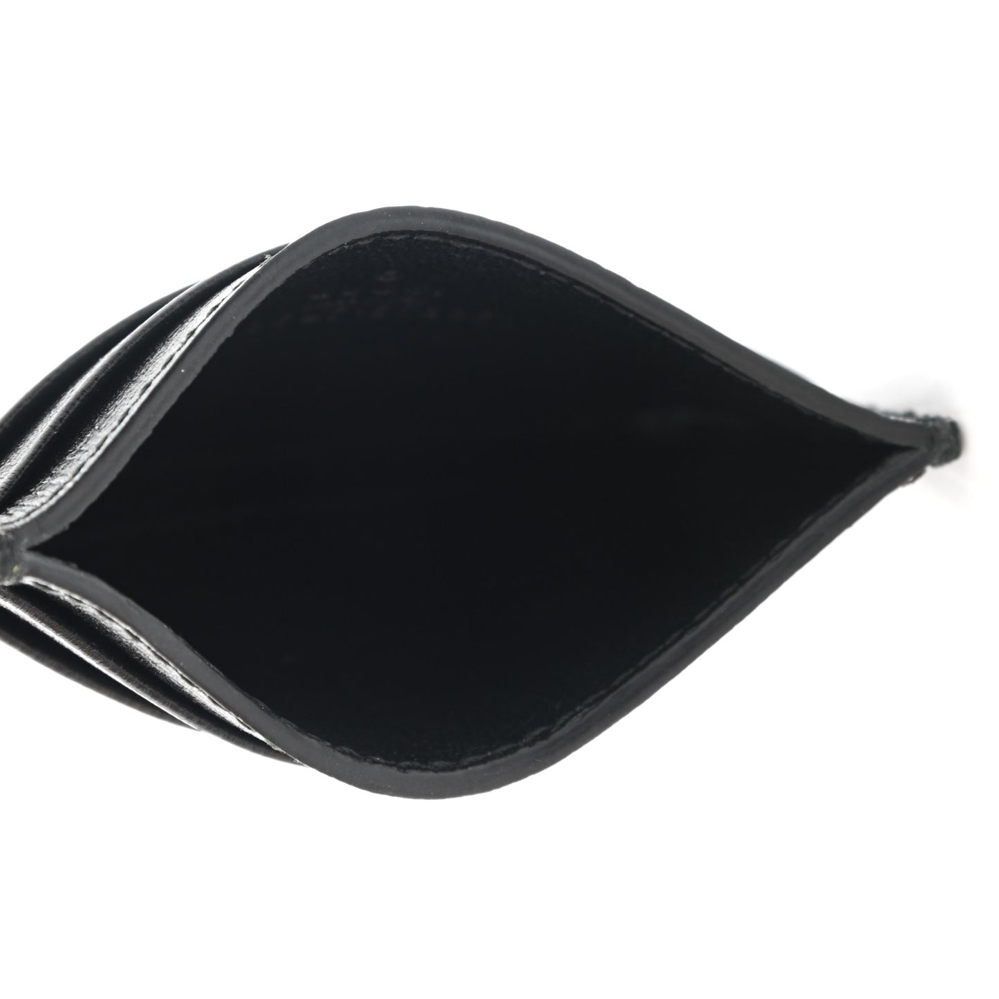 Azalea Calfskin Marina Card Holder Black