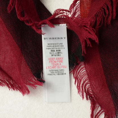 Burberry Merino Wool Mega Check Scarf Bright Russet 4 of 7
