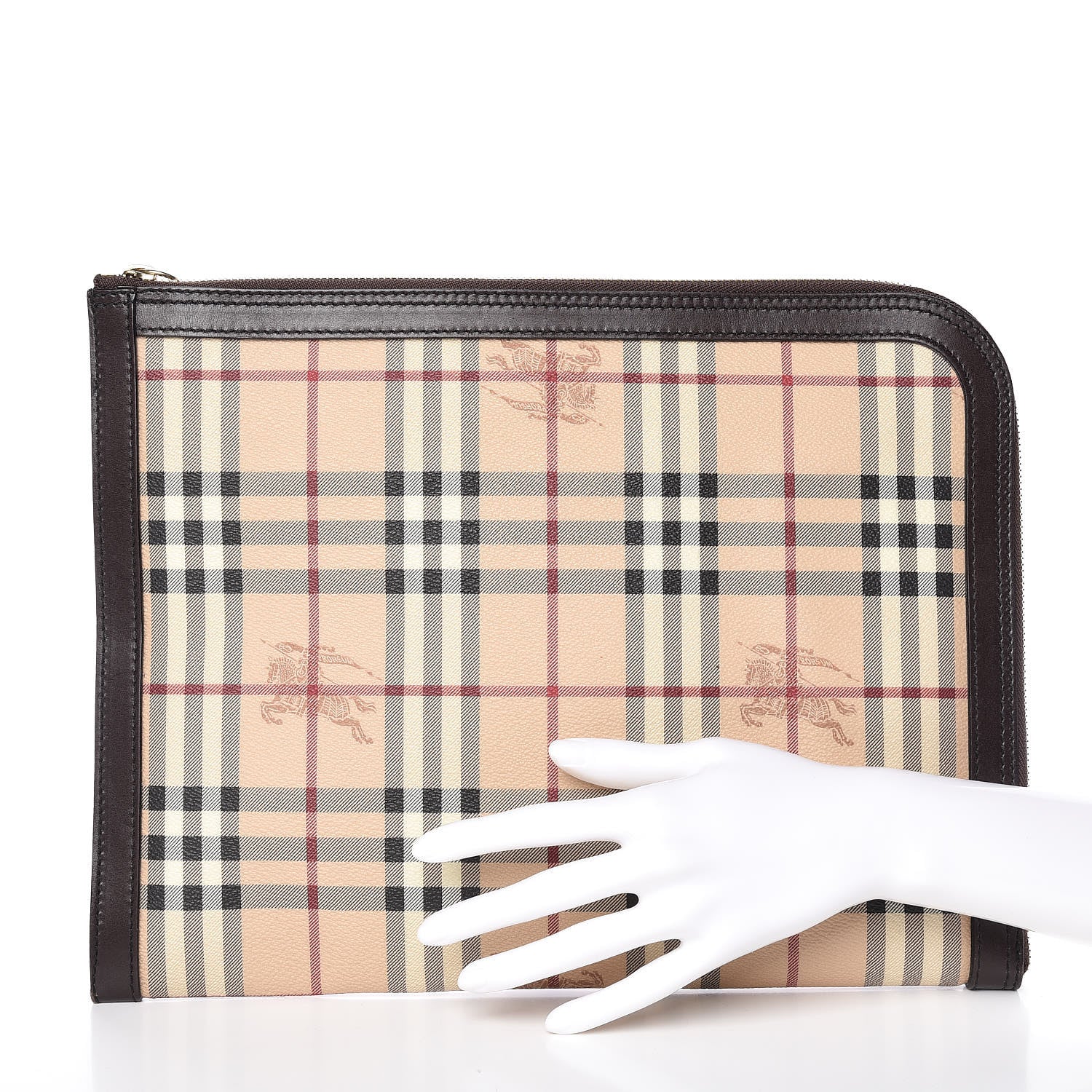 Burberry Haymarket Check Portfolio Case Chocolate 2 of 11