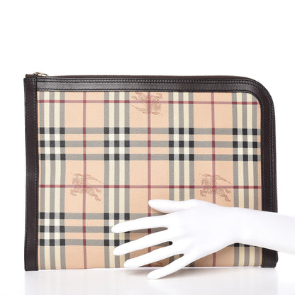 Burberry Haymarket Check Portfolio Case Chocolate 2 of 11