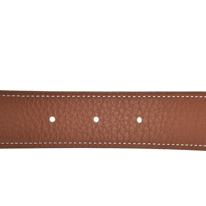 Hermes Box Togo 32mm Guilloche H Belt 85 Black Gold 4 of 7