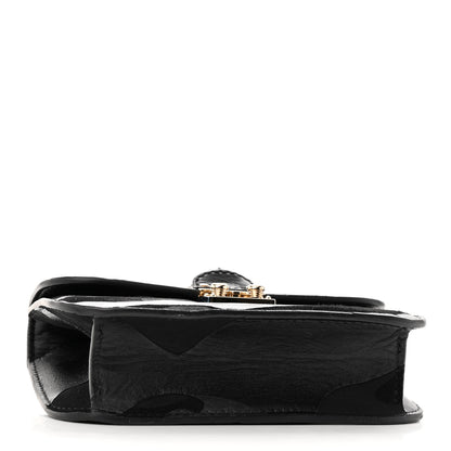 Valentino Garavani Nappa Camouflage Small Glam Lock Rockstud Flap Black 4 of 9