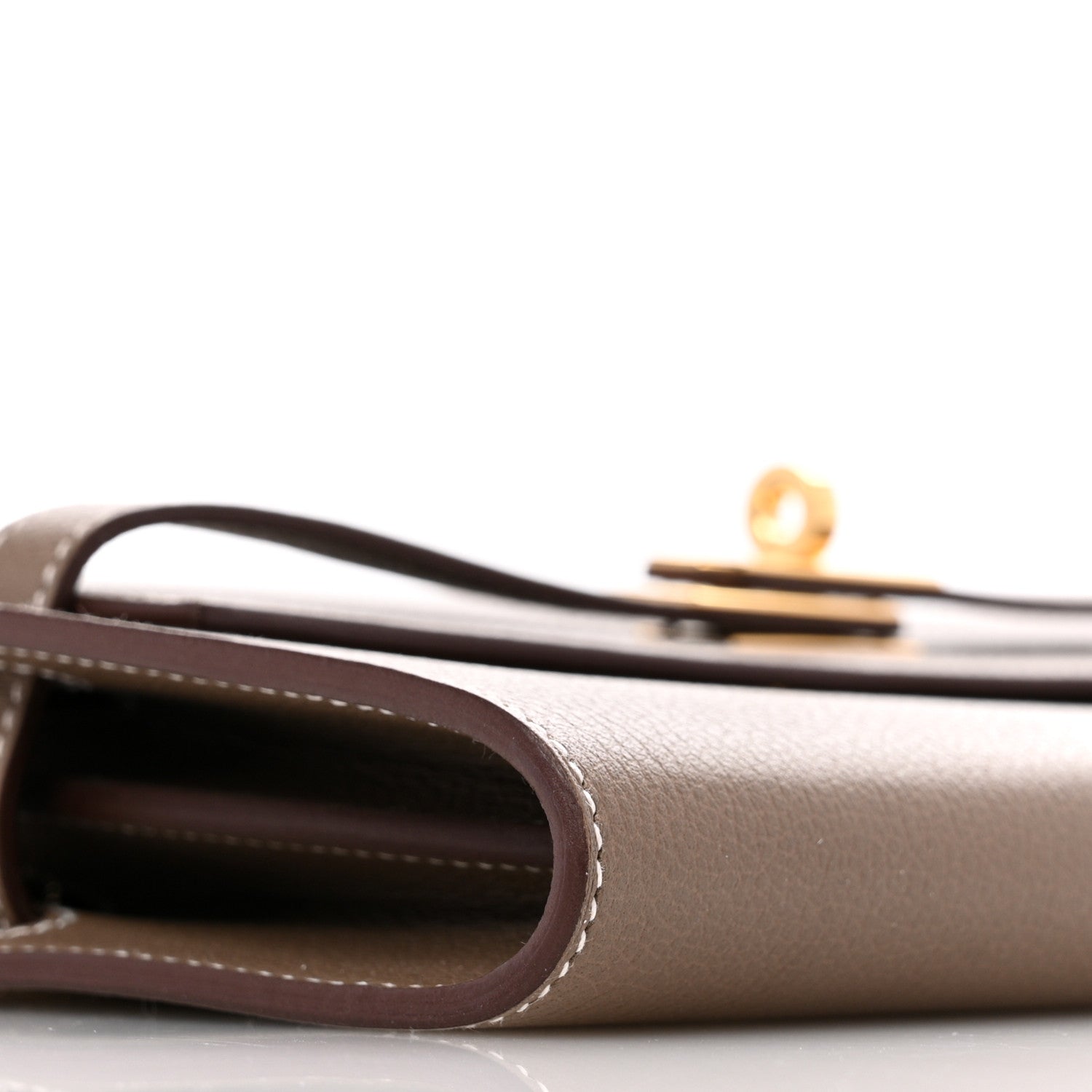Hermes Evercolor Kelly Wallet To Go Etoupe 8 of 10