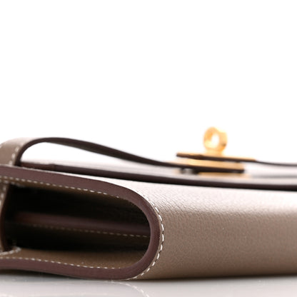 Hermes Evercolor Kelly Wallet To Go Etoupe 8 of 10